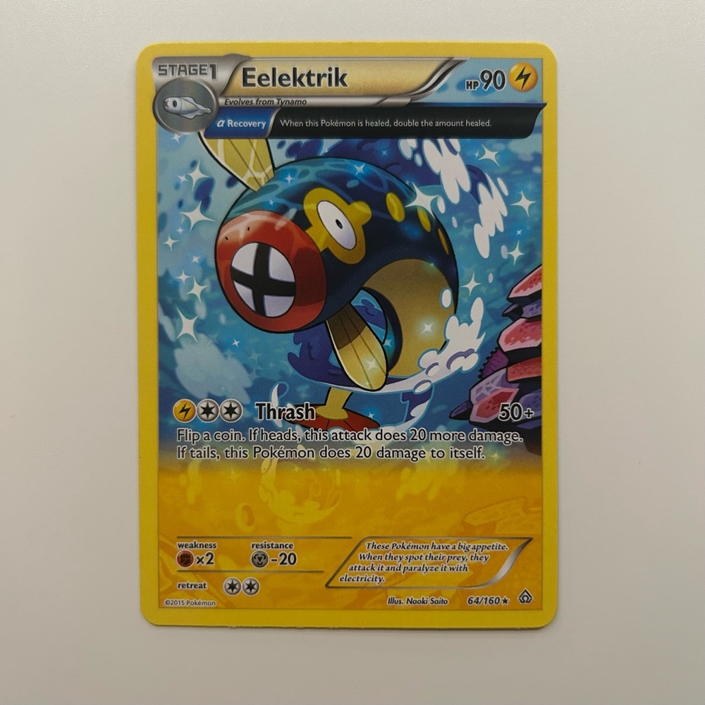 2015 Eelektrik 64/160 Rare Primal Clash Full Art Pokemon Card